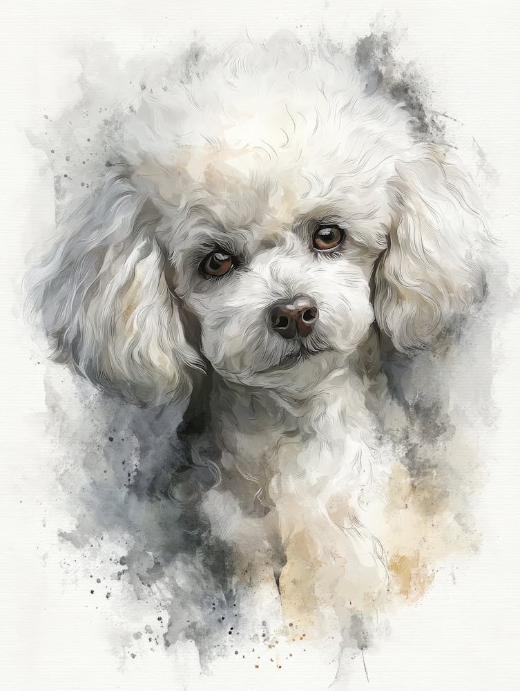 Aihrgdesign Isolated Watercolor Painting Of Dog Portraits Poo 993f7bbd 833f 4130 A138 9e48daf6a192 2