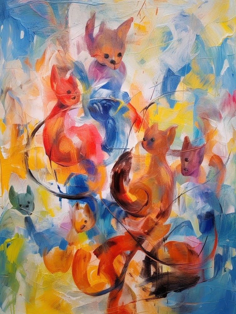 Squirrel Abstract Expressionism 1