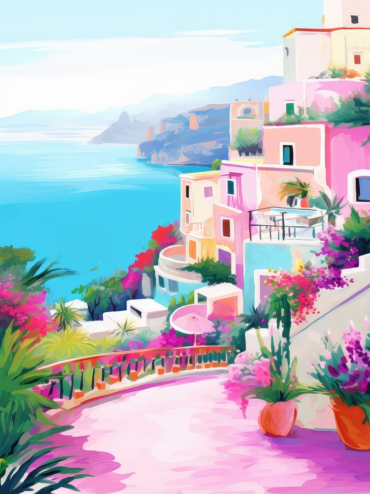 Capri, Italien Farbenfrohe Ansicht 4
