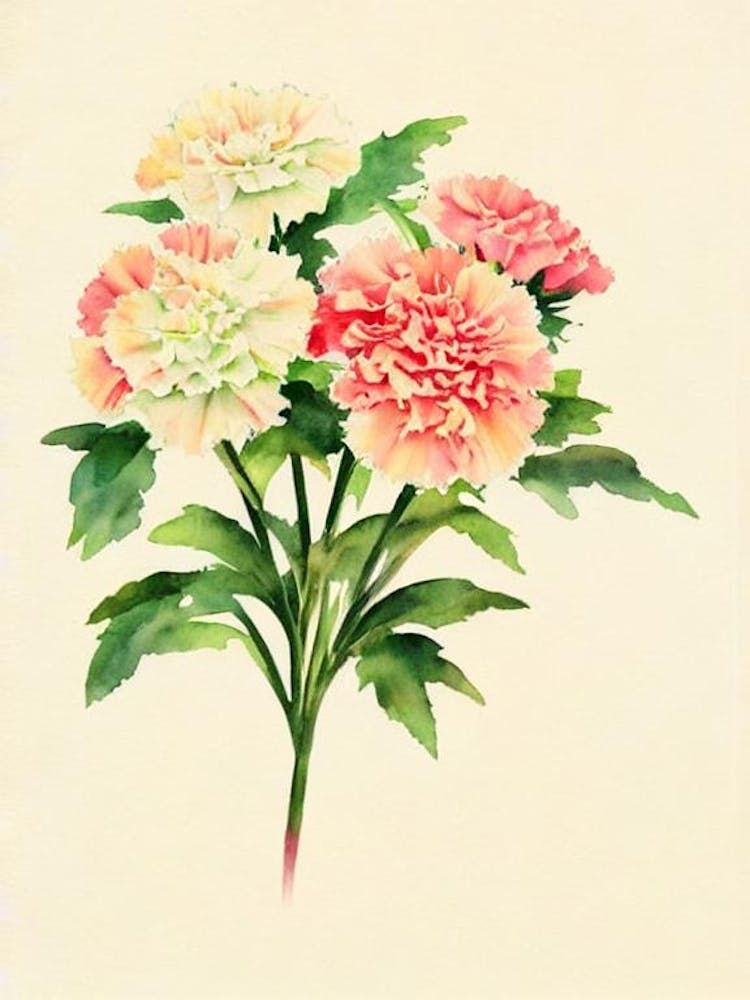 Carnations Vintage Flowers Flower