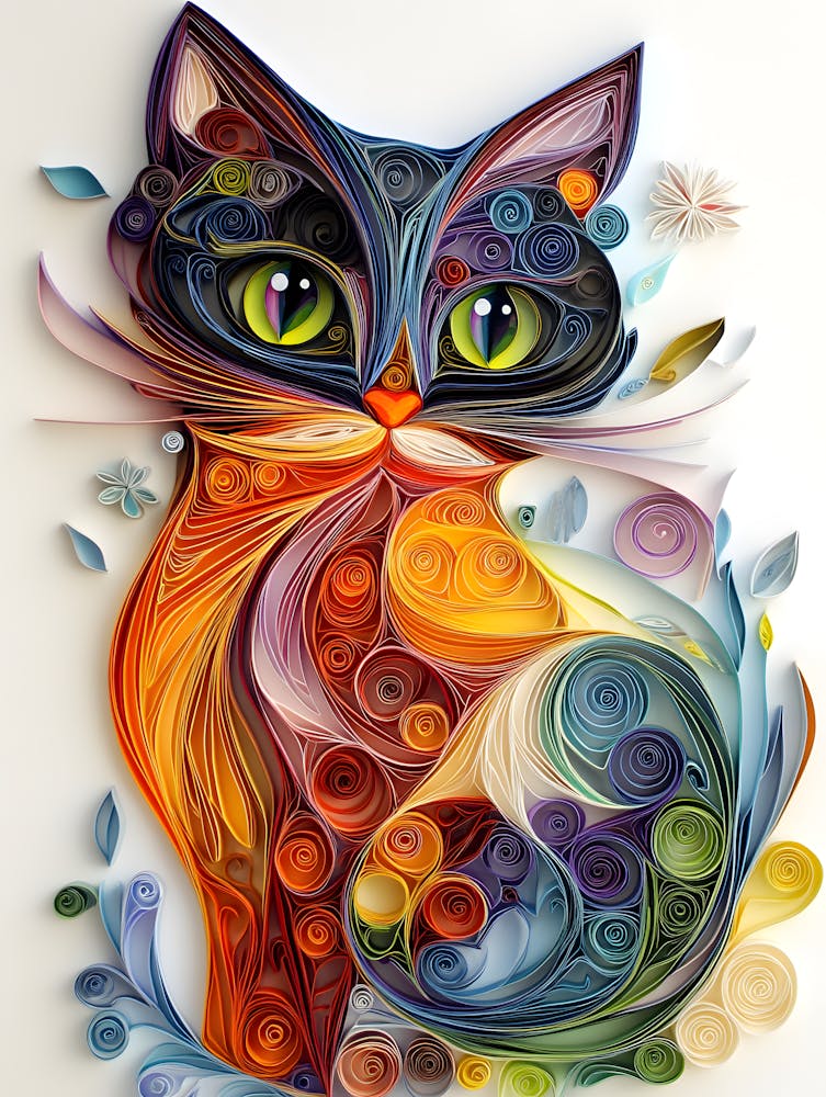 Quilling Cat 15