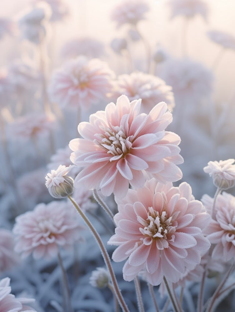 Frosty Botanical Zinnia 1