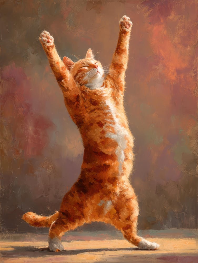 Cat In Yoga Pose 3