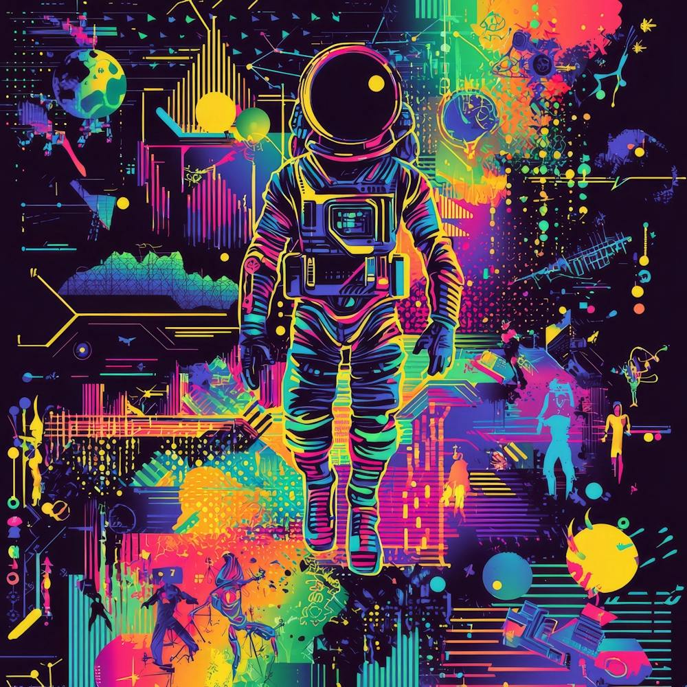 Astronaut Painting