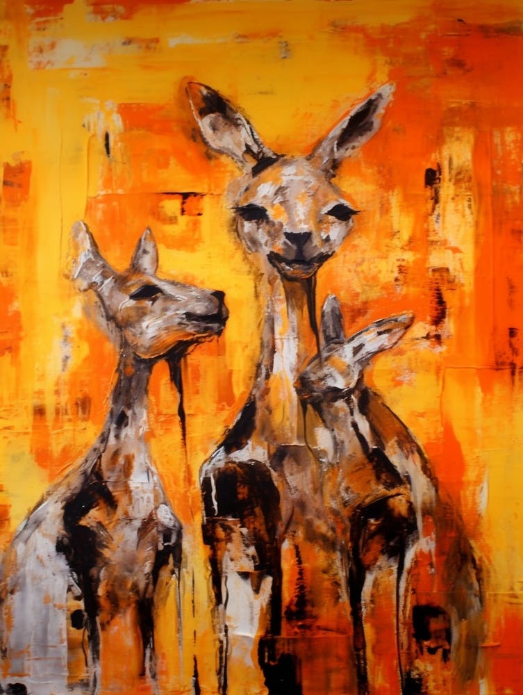 Kangaroo Abstract Expressionism 2