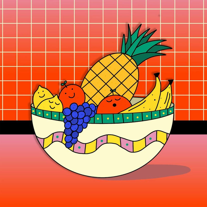 Bol de Fruits Joyeux Carré