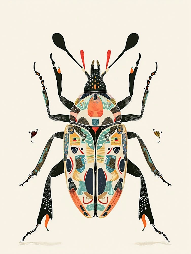 Colourful Insect Illustration Beetle 23
