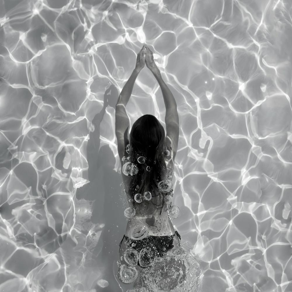 Liquid Love Black And White Square