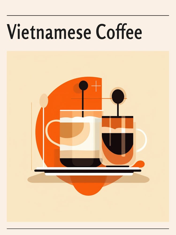 Vietnamese Coffee Midcentury Modern Poster