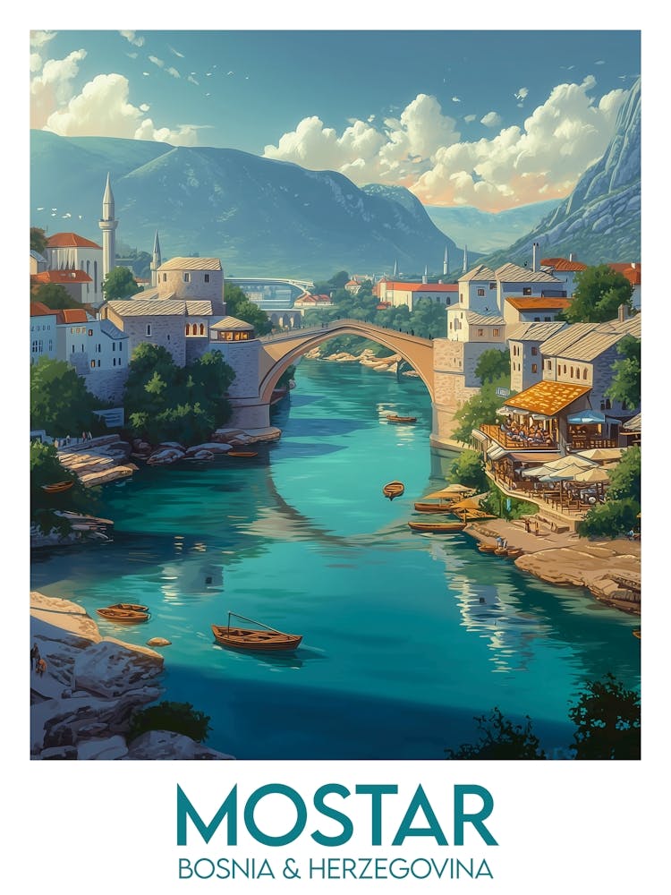 Affiche de voyage Mostar