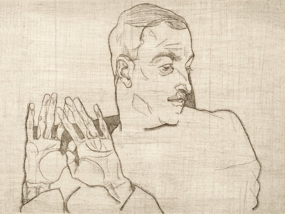 Portrait Of Arthur Roessler (1914), Egon Schiele