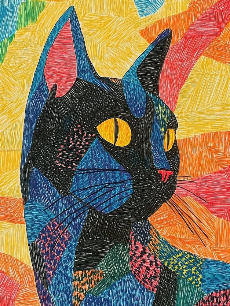 Cat In A Rainbow