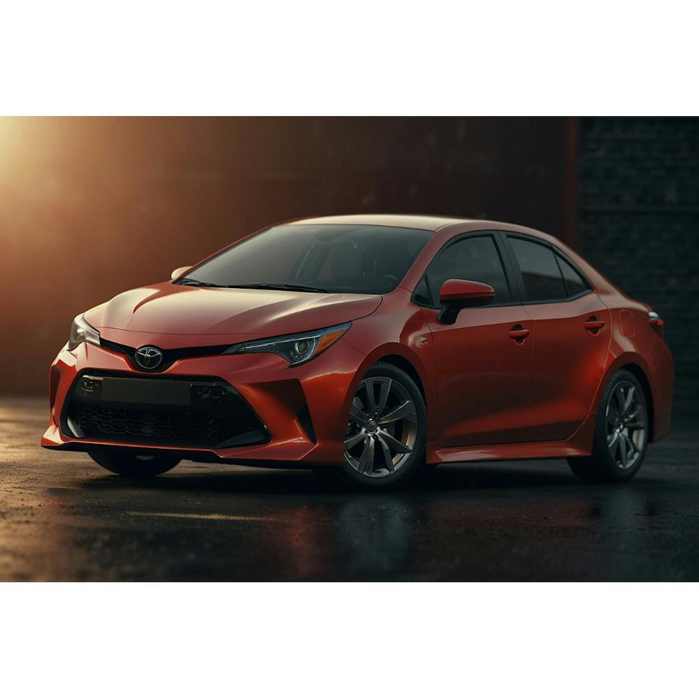 Default - Une voiture rouge modèle Toyota Corolla réaliste 0 (1)