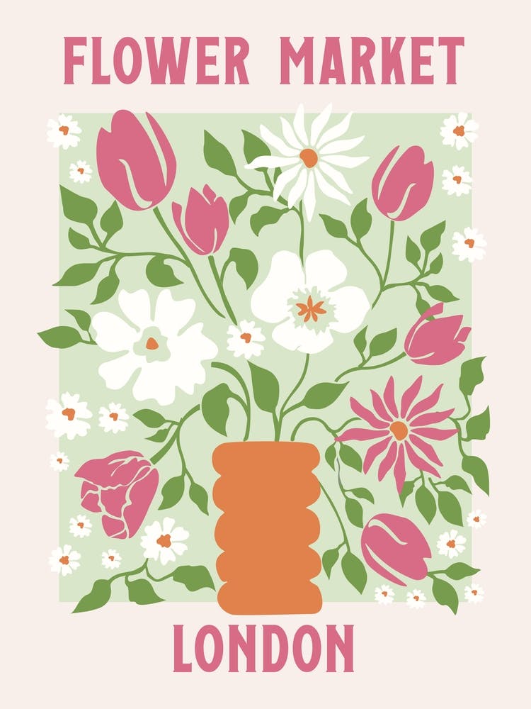 Flower Market Poster London - Gallery Wall