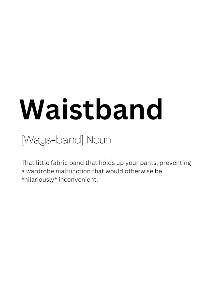 Waistband Definition Meaning