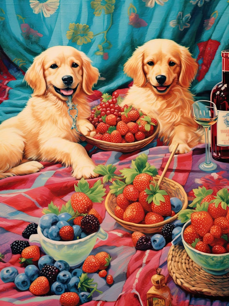 Puppies Picnic Kitsch 3