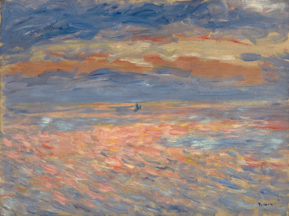 Sunset (1879 Or 1881), Pierre Auguste Renoir