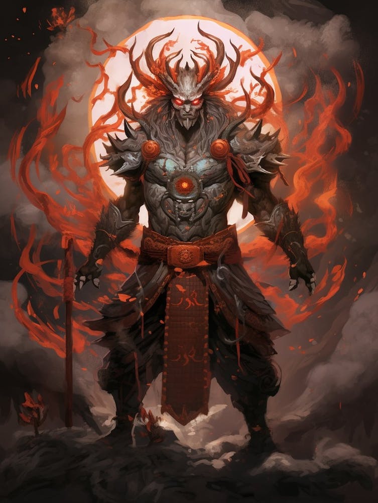 Raijin Thunder God Japanese Style 6