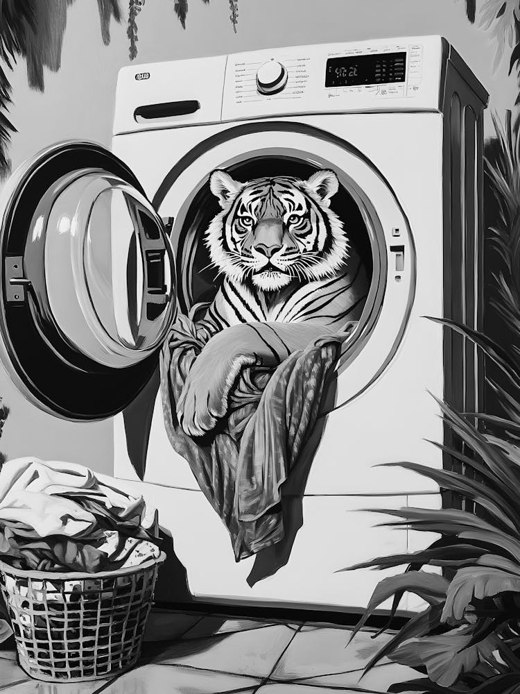 Tiger In Washing Machine