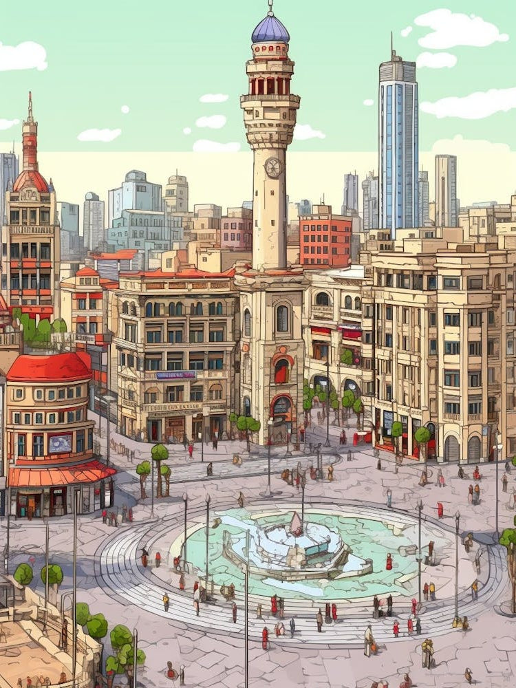 Takism Square Meydan Pixel Art 1