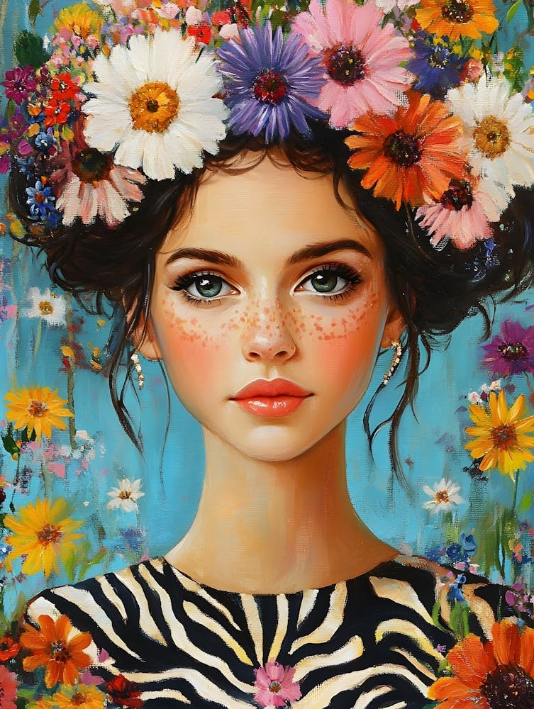 Beautiful Woman With Flowers 6