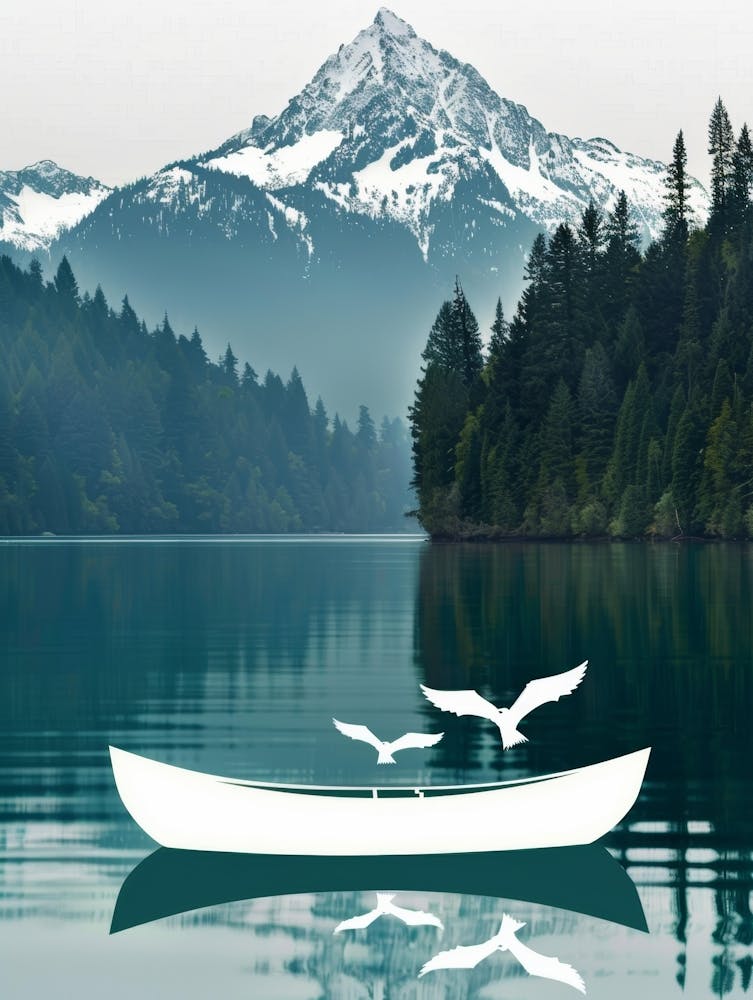 Canoe On Lake