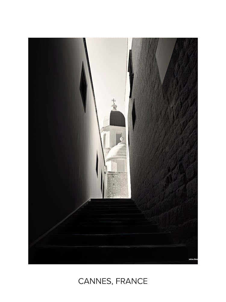 Poster Of Dubrovnik, Croatia, Photography In Black And White 2