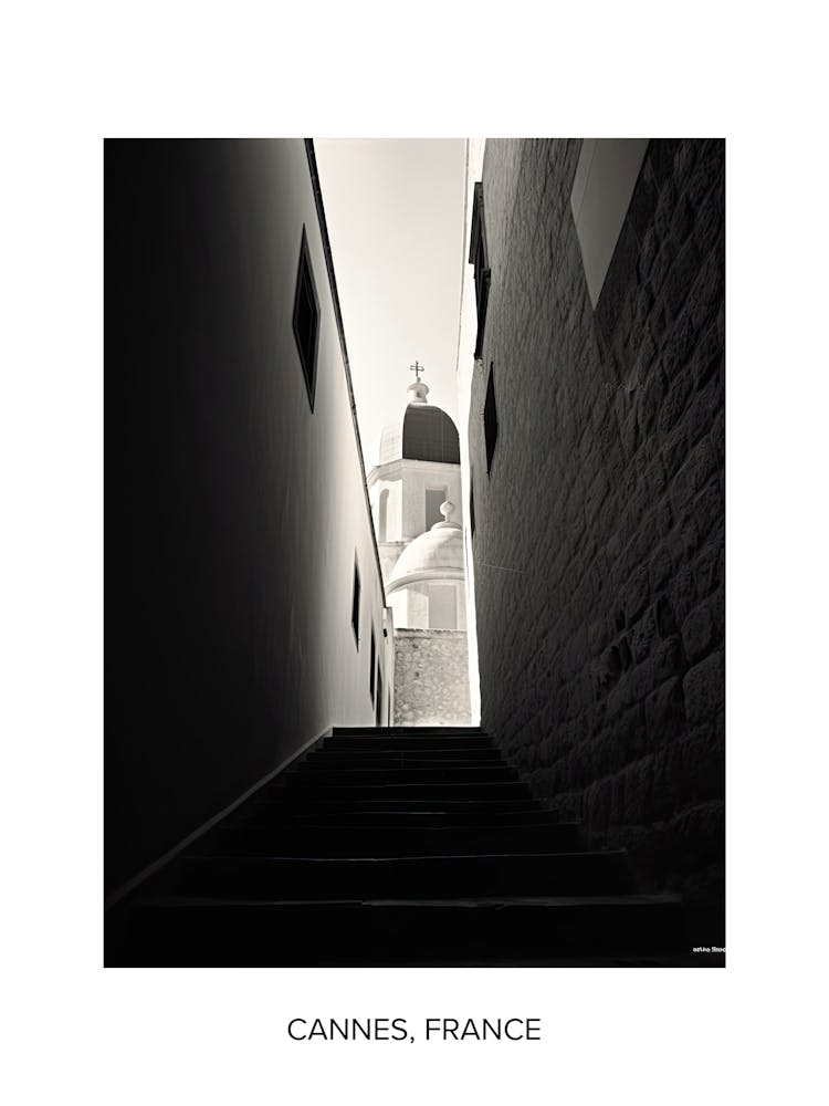 Poster Of Dubrovnik, Croatia, Photography In Black And White 2