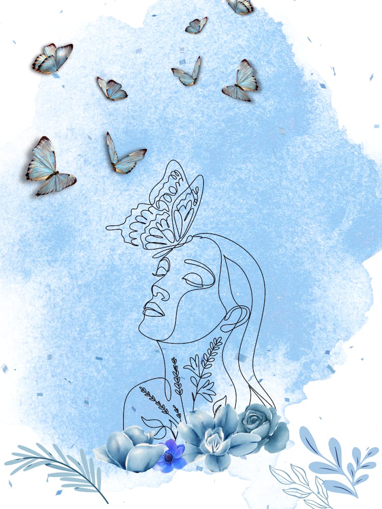 A Woman With Butterflies