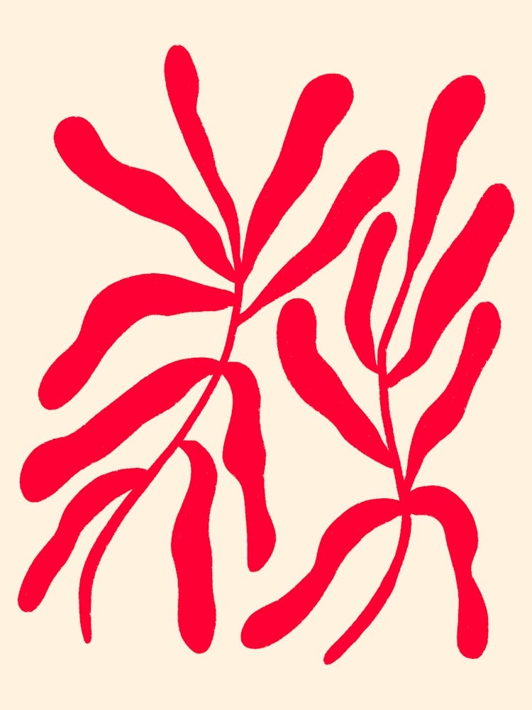 Red Stylized Branches