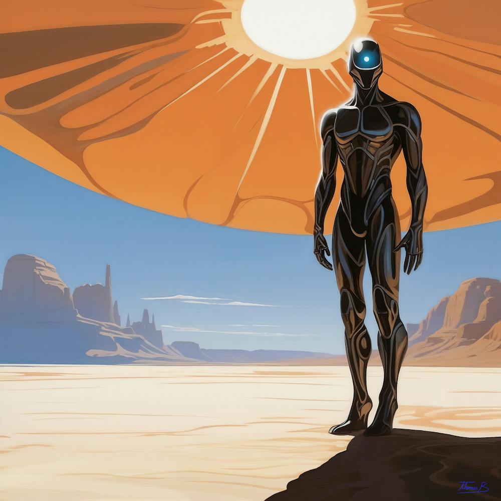 Cyclope Standing In The Desert