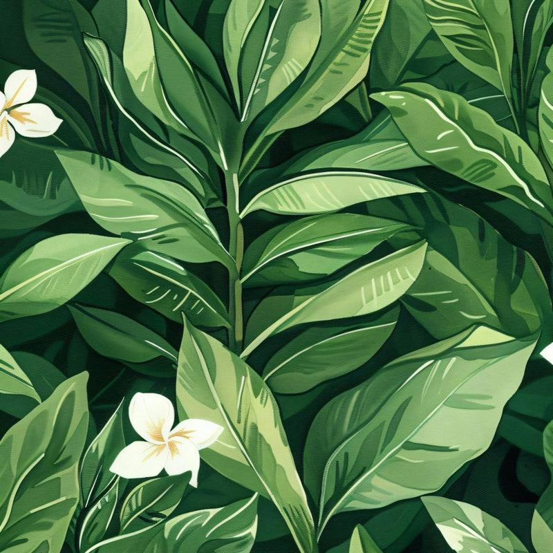 Seamless Pattern With White Flowers