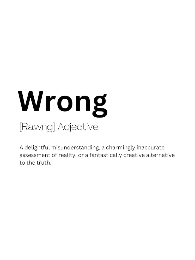 Wrong Definition Meaning