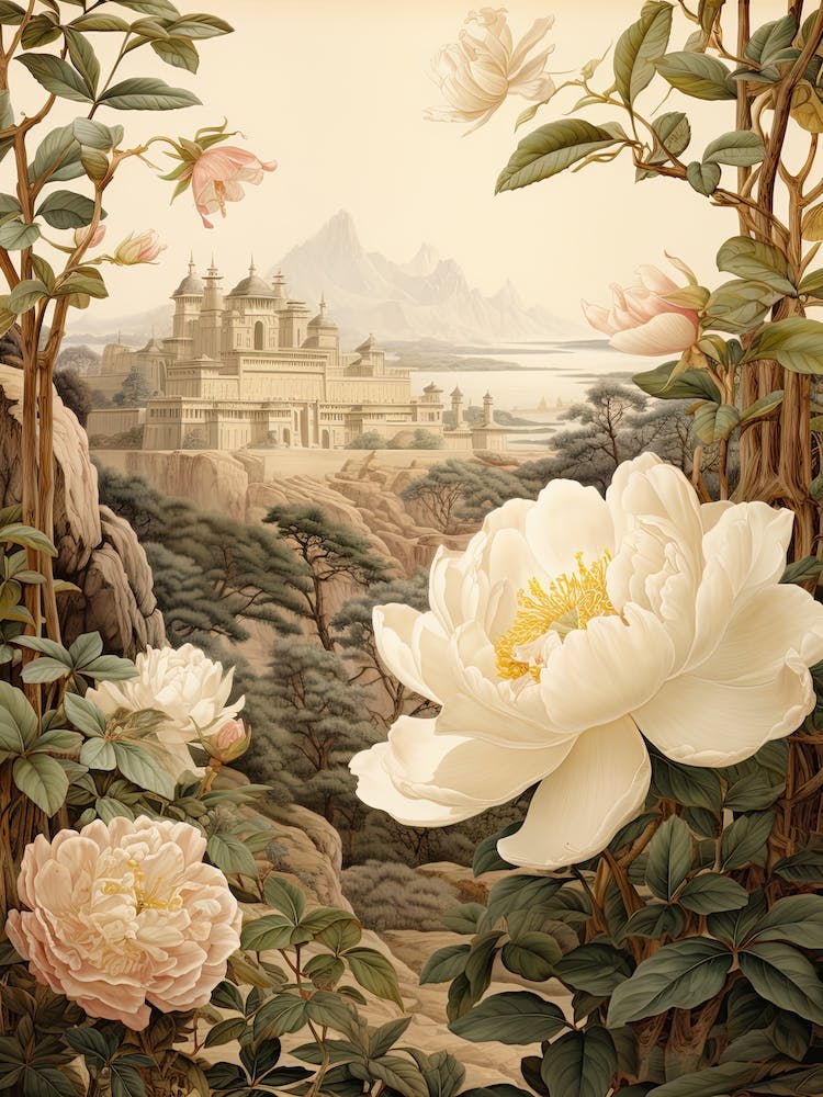 Camellia Flower Victorian Style 3