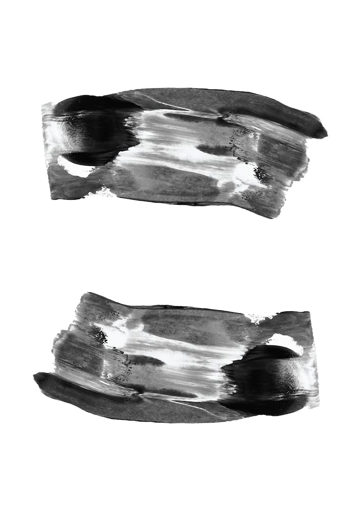 Realistic Black Paint Strokes