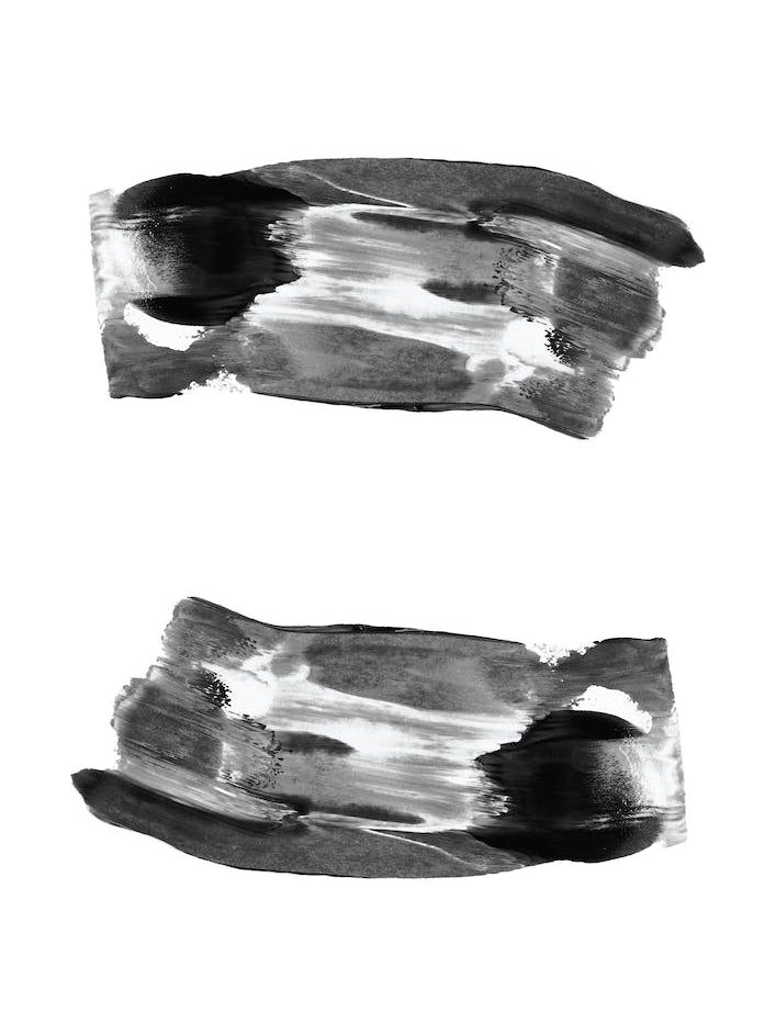 Realistic Black Paint Strokes