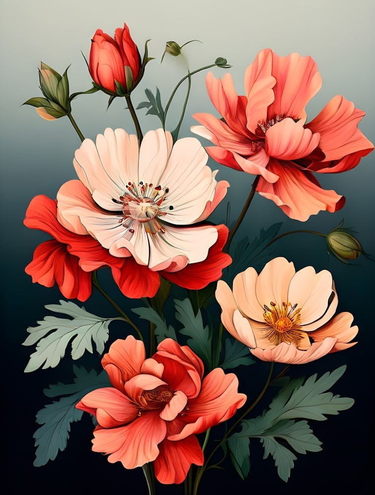 Mohnblumen in einer Vase