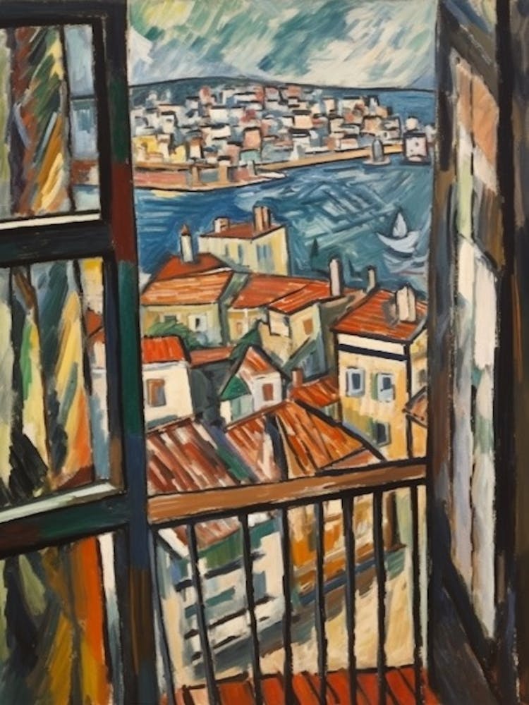 Window View Of Sydney Of In The Style Of Cubism 1