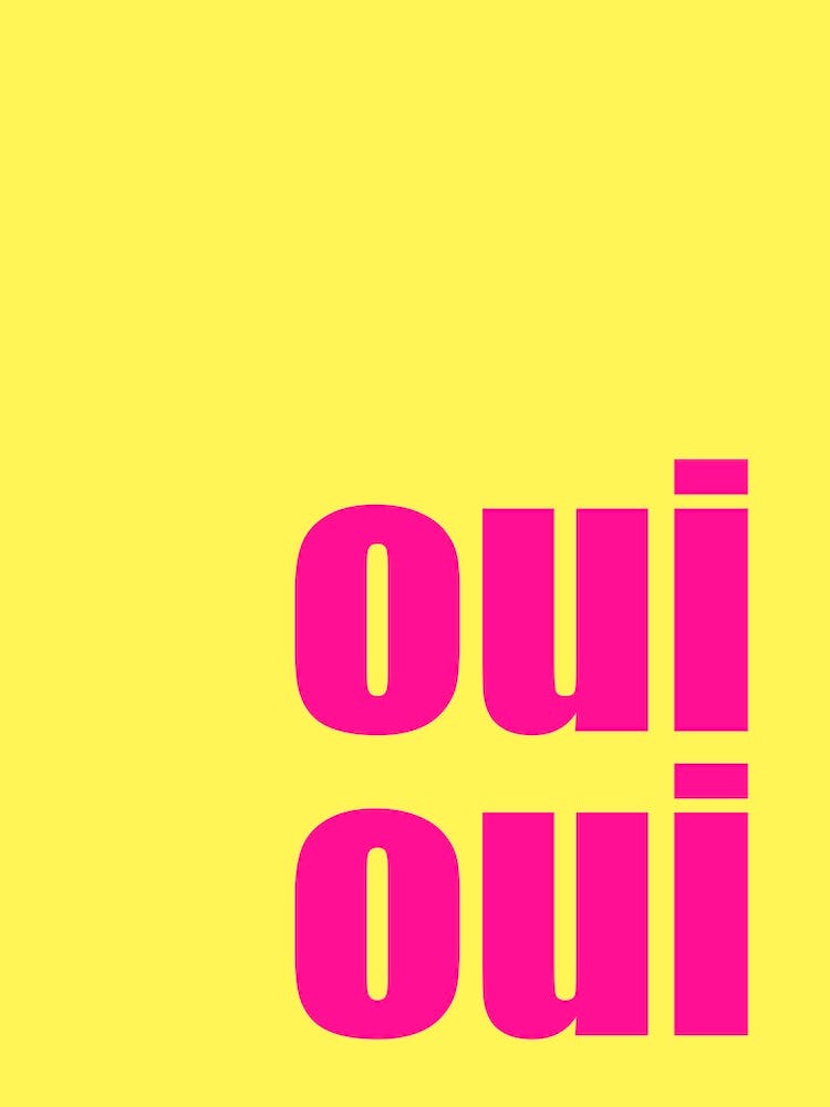 Yellow & Pink ‘Oui Oui’ Bathroom