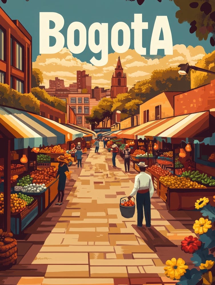 Aihrgdesign A 1970s Inspired Travel Poster For Bogota