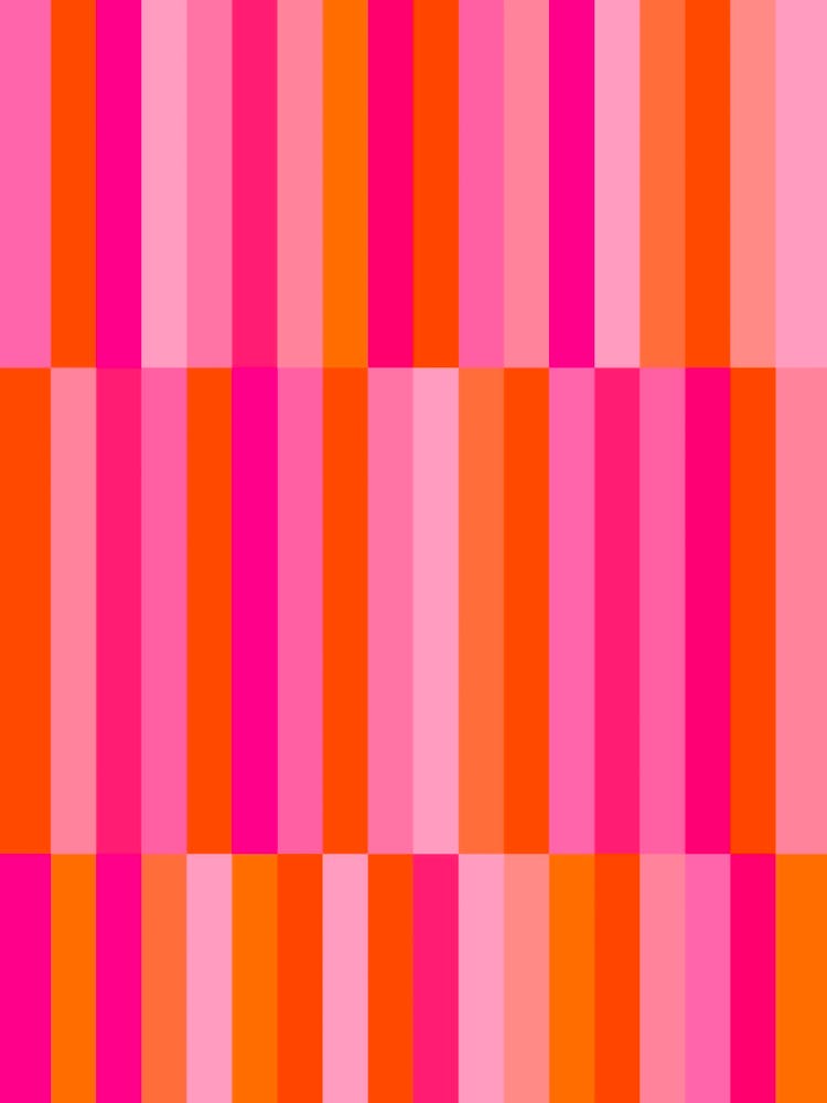 Pink And Orange Stripes Abstract Geometric