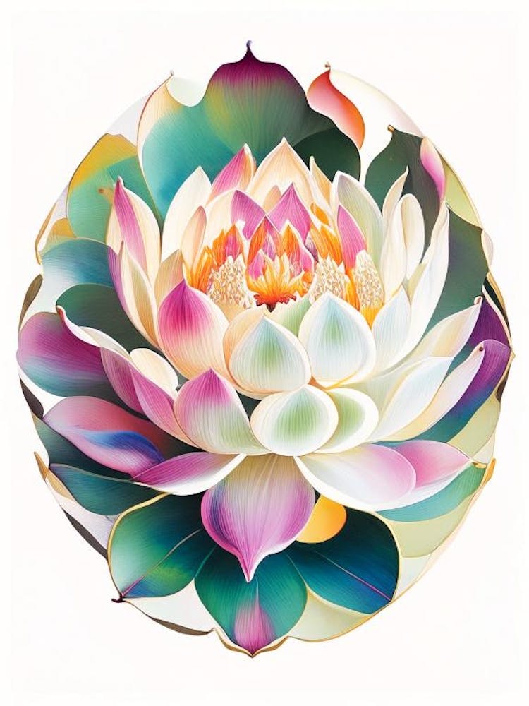 Heiliger Lotus Decoupage 2