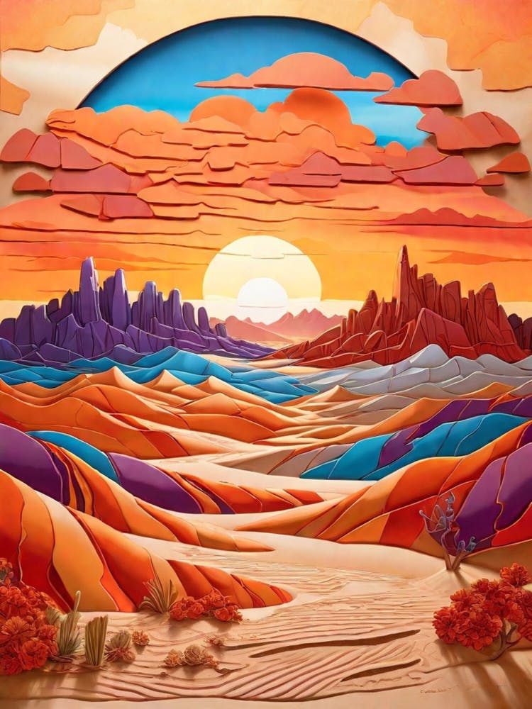 Sunset In The Desert 1