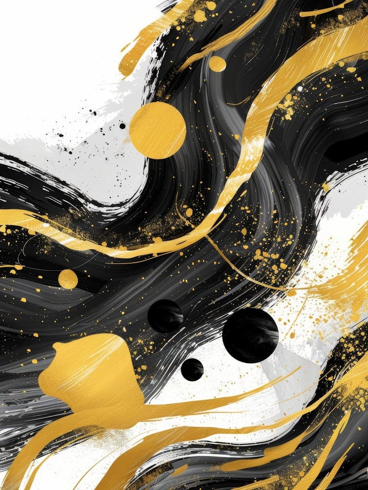 Abstract Gold And Black 2