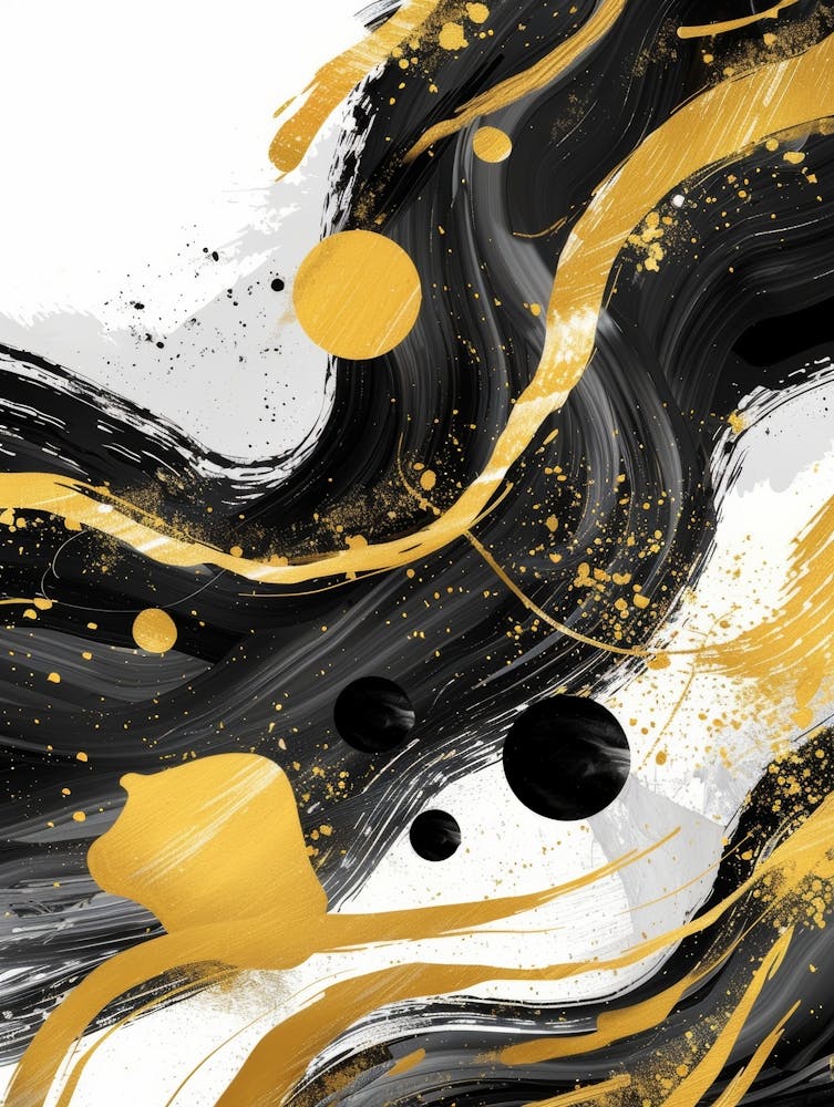 Abstract Gold And Black 2