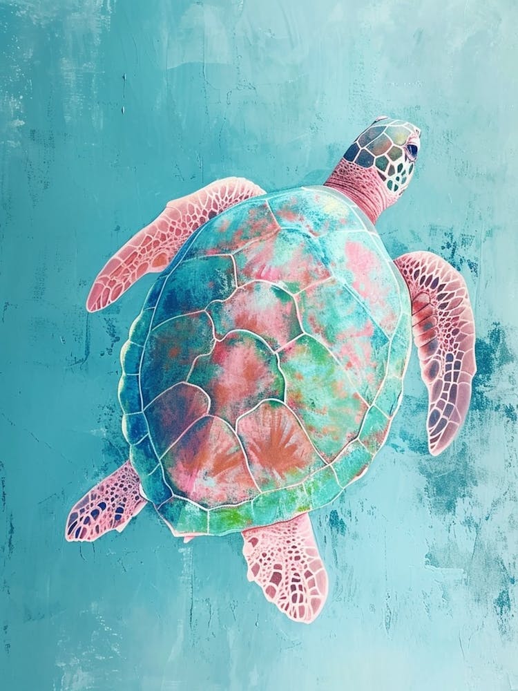 Sea Turtle In The Blue Ocean