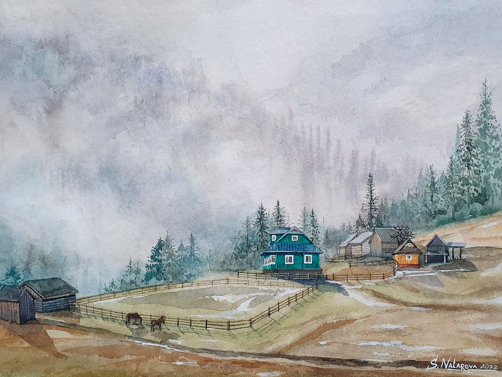 Fog In The Mountain Village