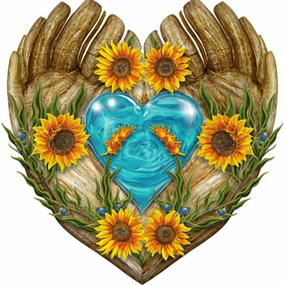 Heart Of Sunflowers