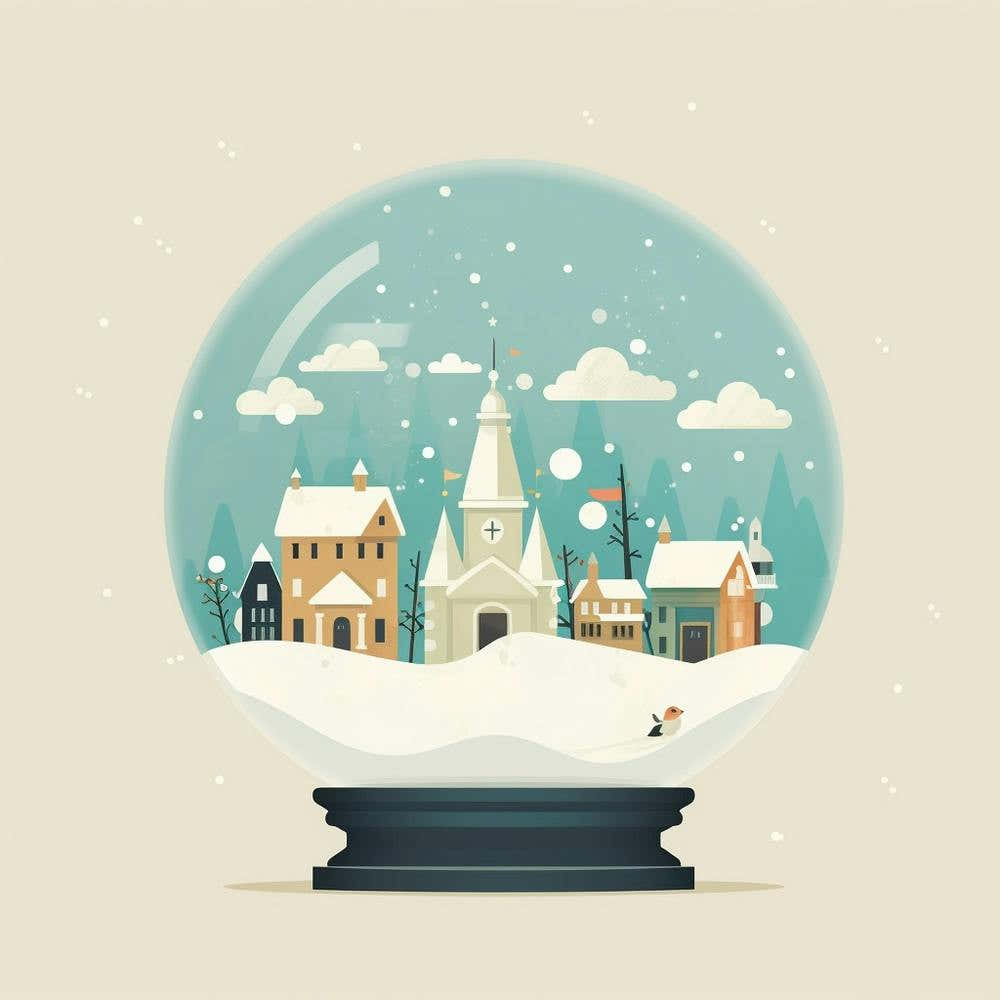 Reykjavik Iceland 3 Snowglobe