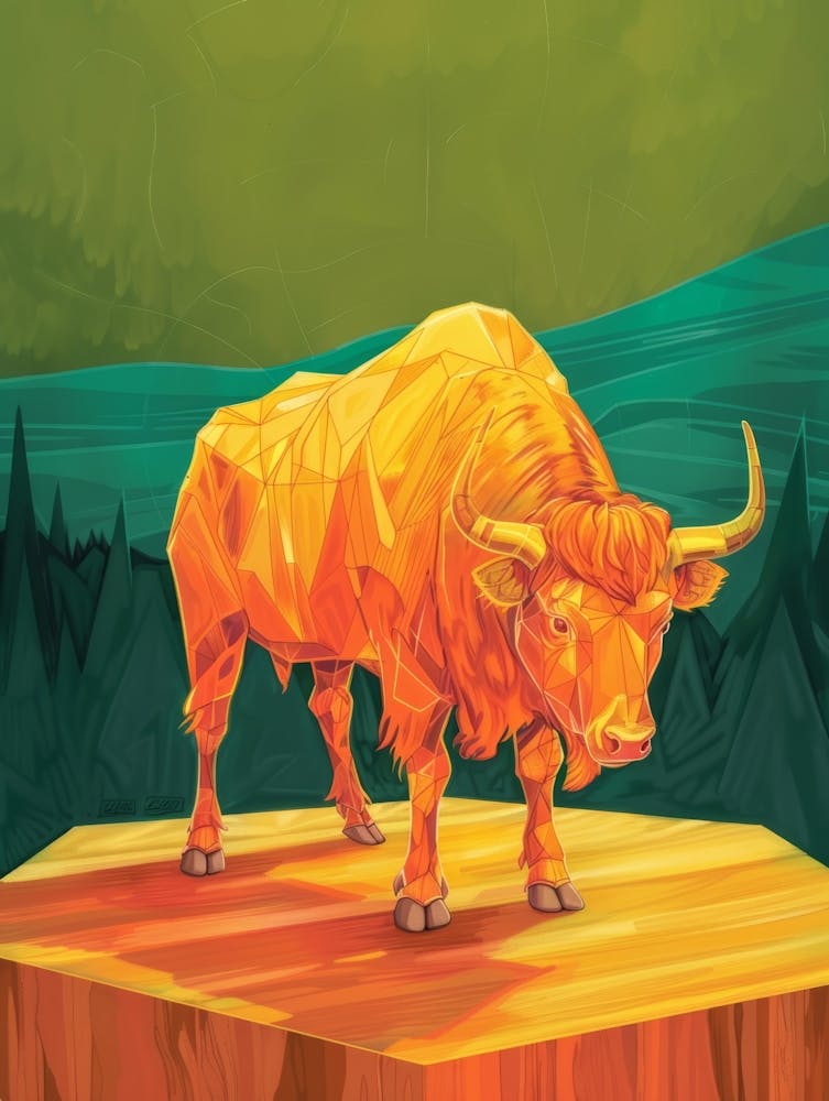 Bull In The Forest